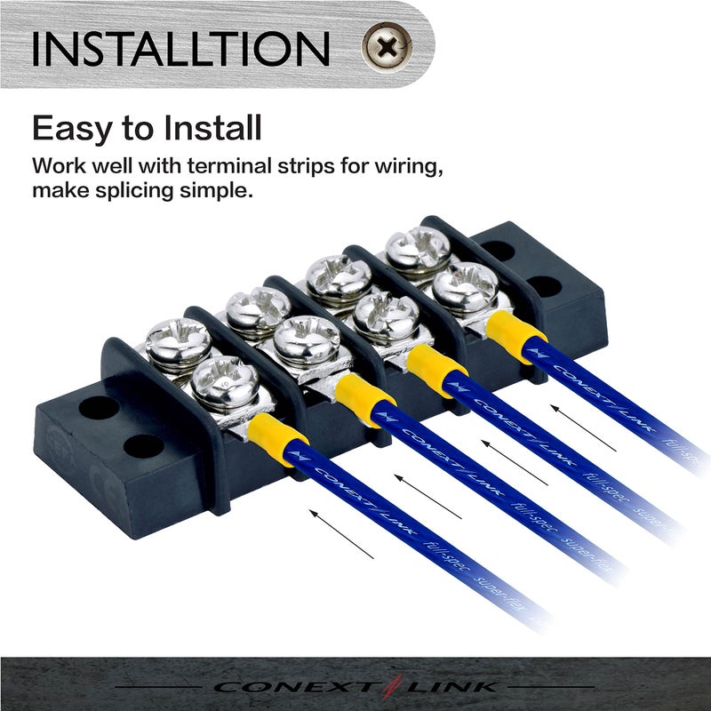 Conext Link Stv-8B100 Vinyl Spade Terminal 100 Pack (#8 Stud, Blue 16-14 Gauge) - Image 4
